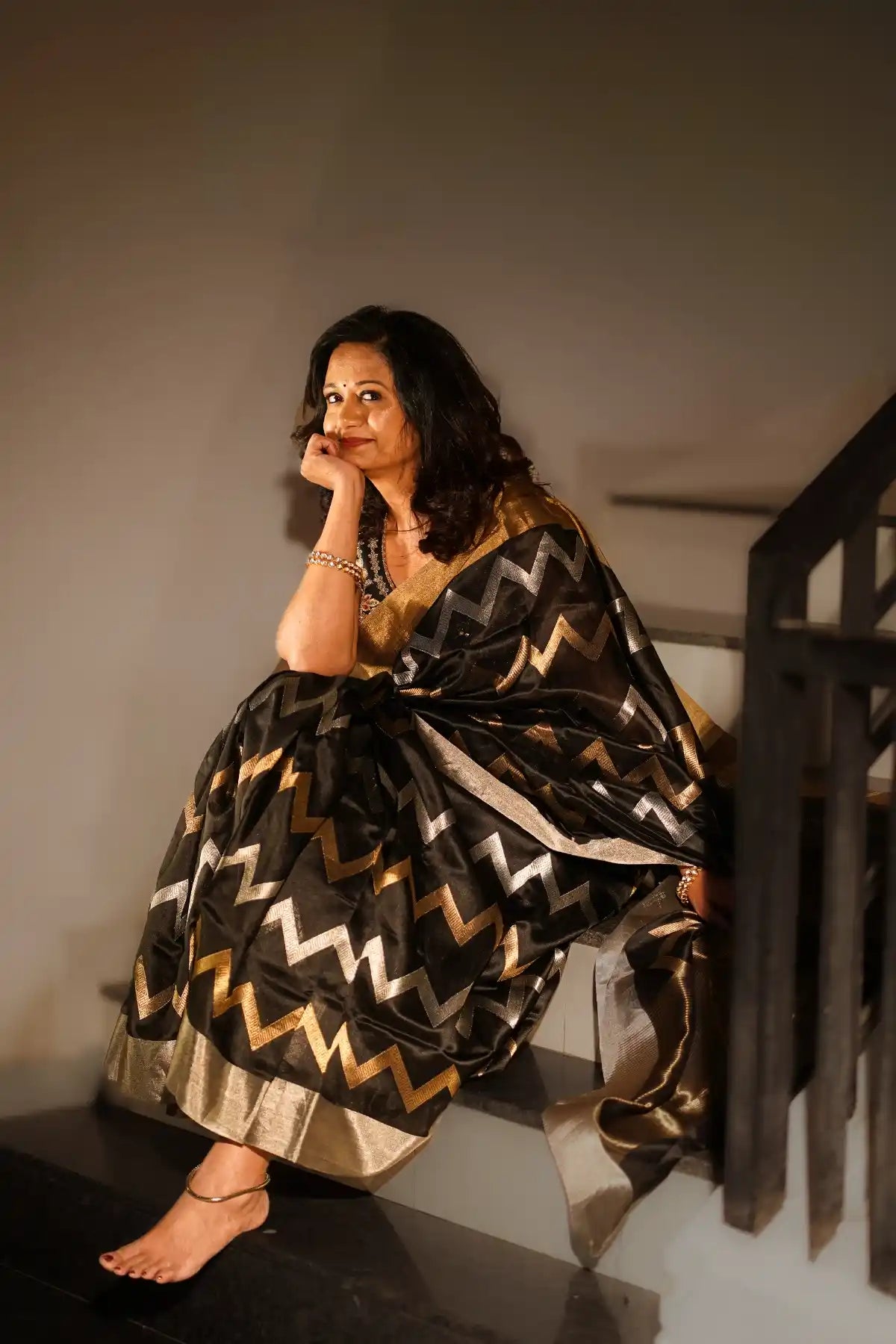 Vajra — Chanderi Mashru Silk Saree
