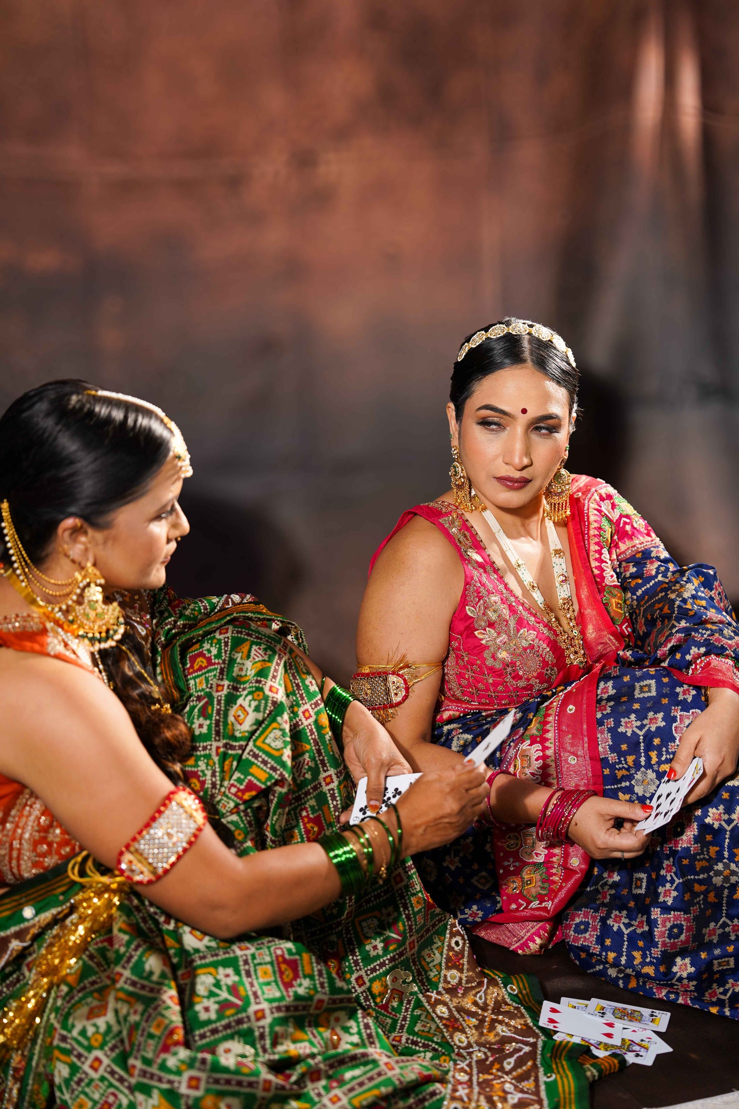 Gajarāni — Patola Silk Saree with Embellished Work