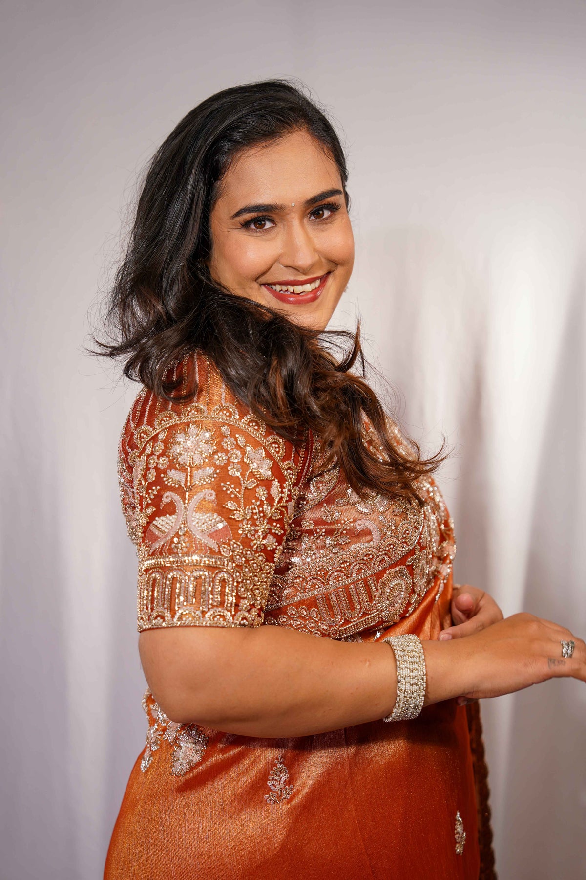 Copper Charm — Party & Reception Wear Saree