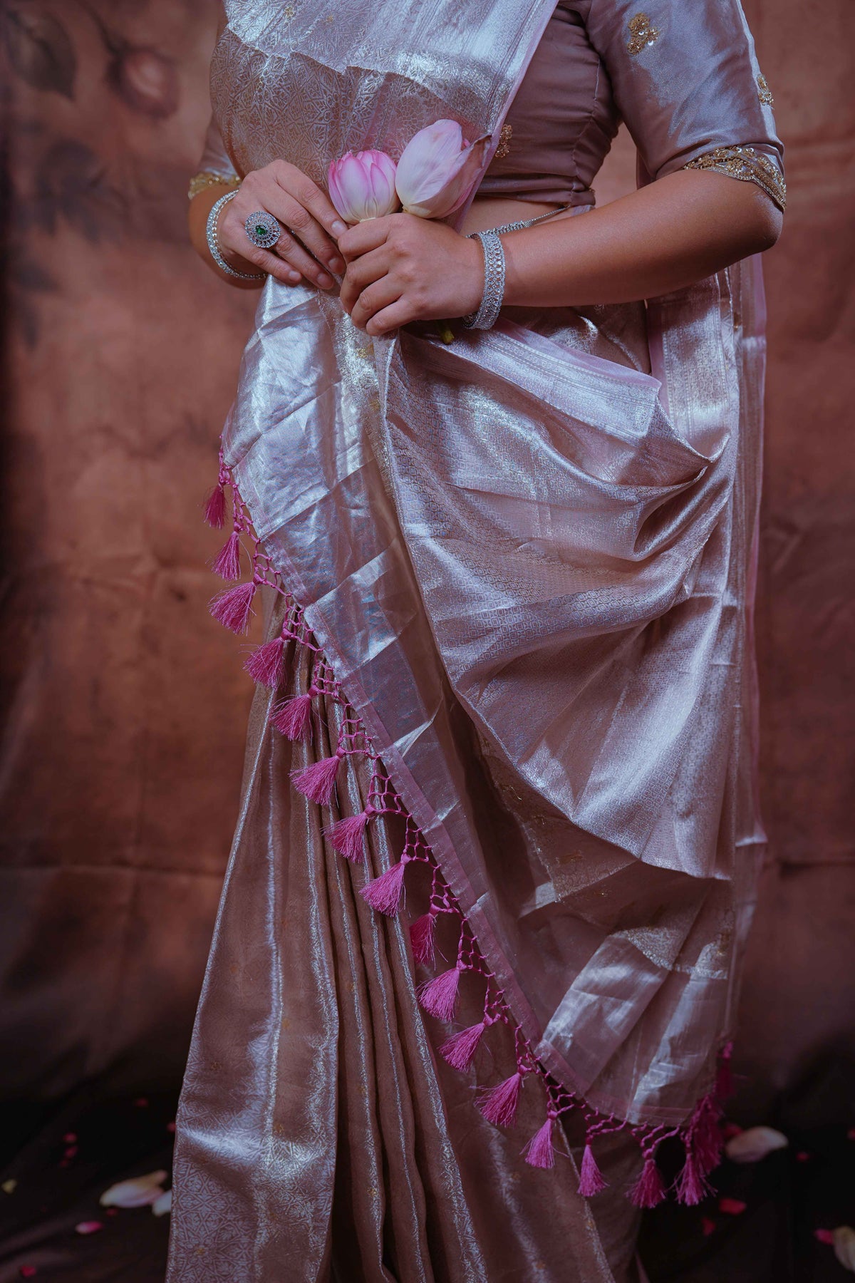 Gulabahār — Densely Woven Zari Mulberry Silk Saree