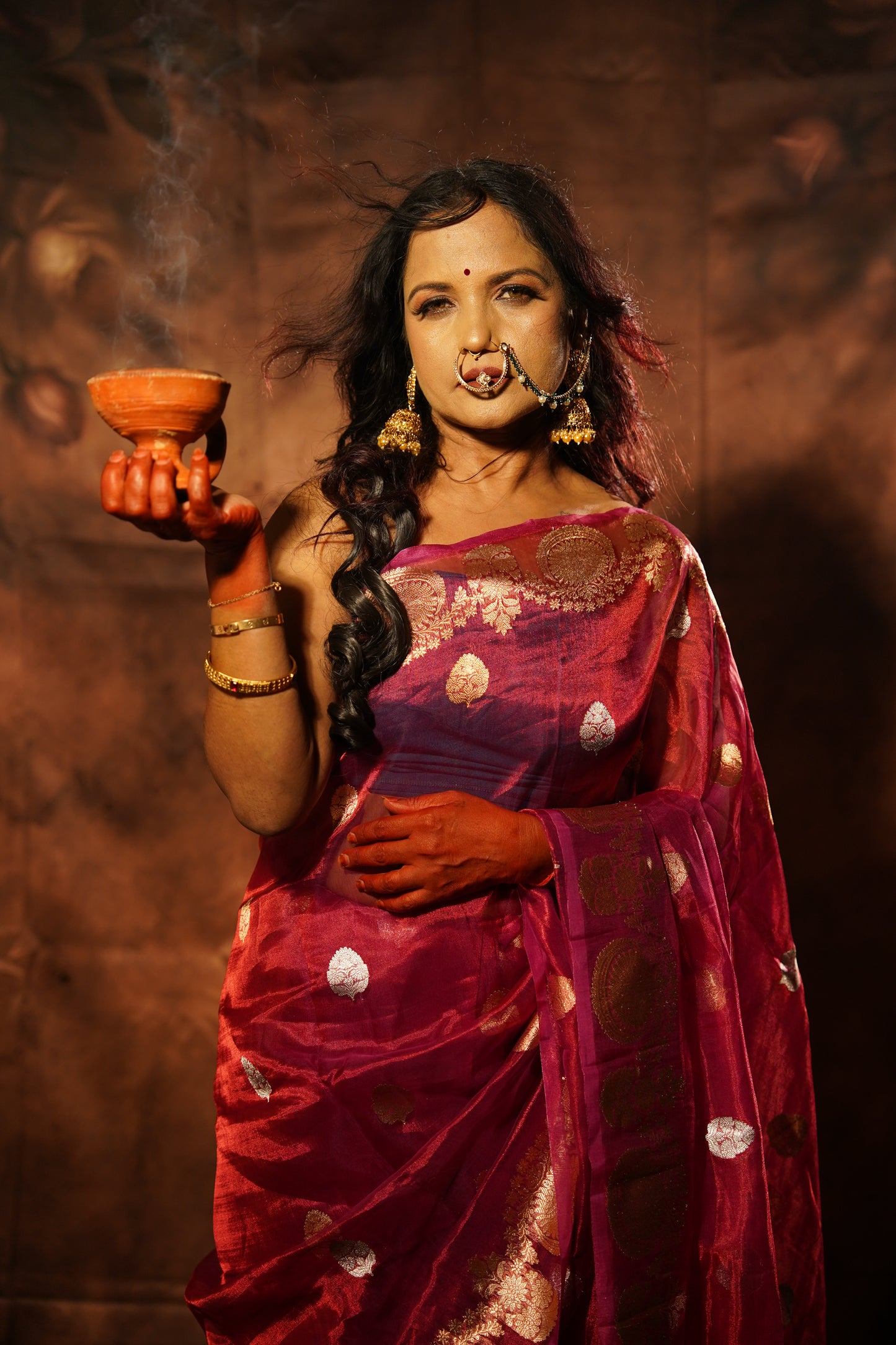 Rakthavarna — Red Chanderi Silk Saree