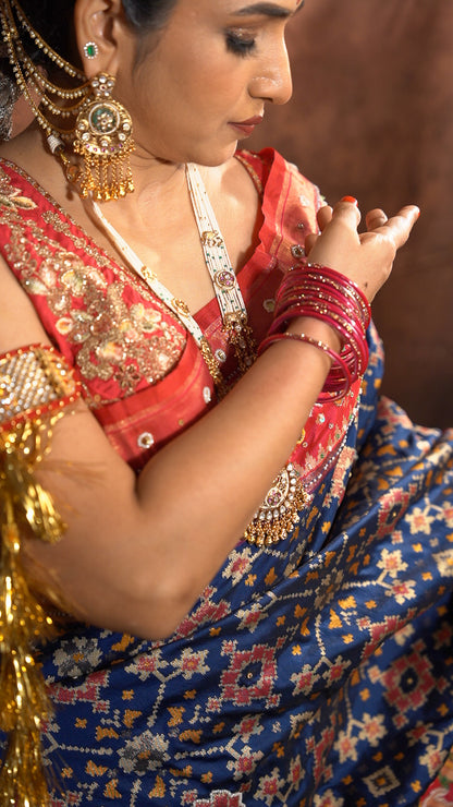 Gajarāni — Patola Silk Saree with Embellished Work