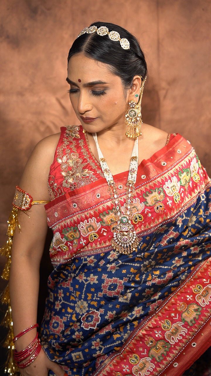 Gajarāni — Patola Silk Saree with Embellished Work