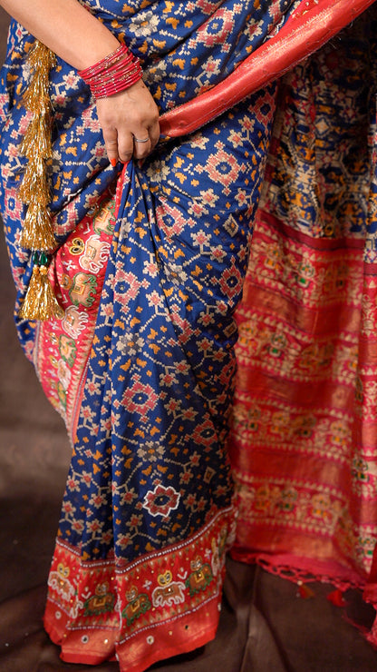 Gajarāni — Patola Silk Saree with Embellished Work