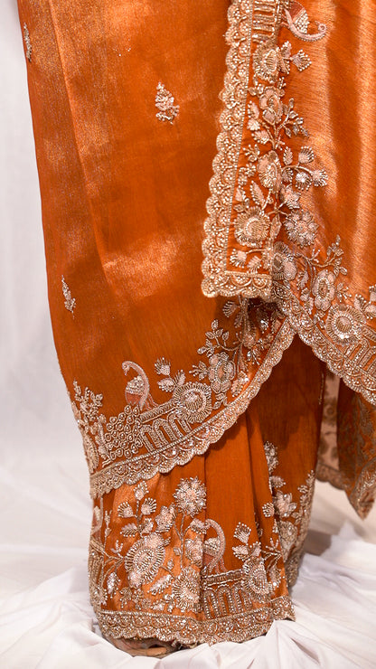 Copper Charm — Party & Reception Wear Saree