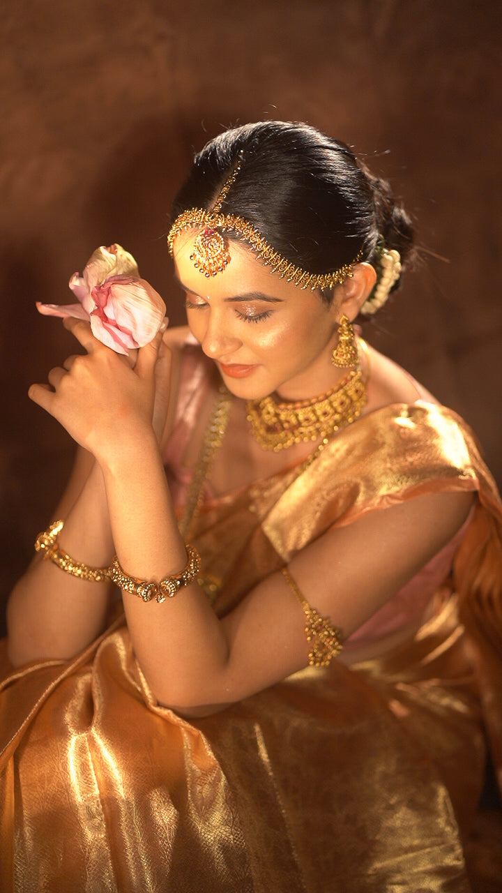 Kanapushpam — Densely Woven Zari Mulberry Silk Saree