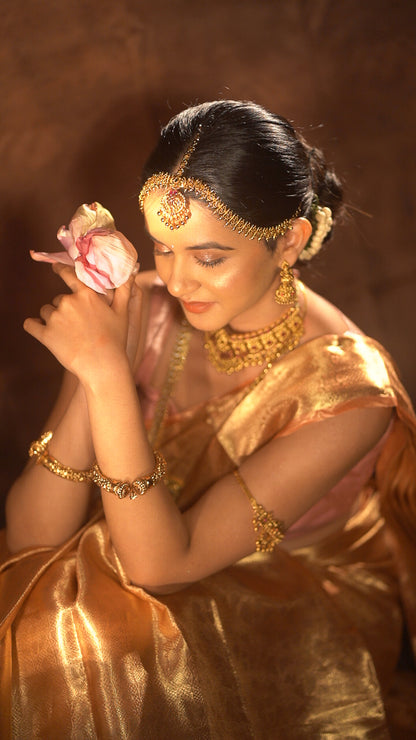 Kanapushpam — Densely Woven Zari Mulberry Silk Saree