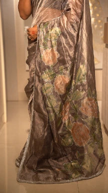 Dhumra Tussar Tissue Saree