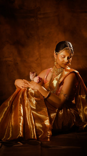 Kanapushpam — Densely Woven Zari Mulberry Silk Saree