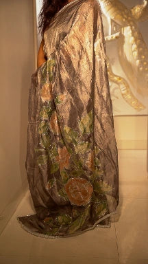 Dhumra Tussar Tissue Saree