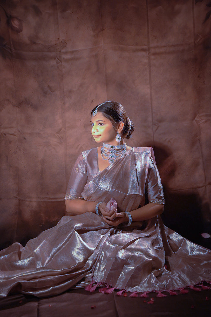 Gulabahār — Densely Woven Zari Mulberry Silk Saree