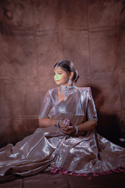 Gulabahār — Densely Woven Zari Mulberry Silk Saree