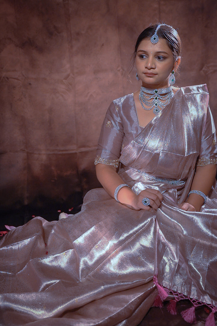 Gulabahār — Densely Woven Zari Mulberry Silk Saree