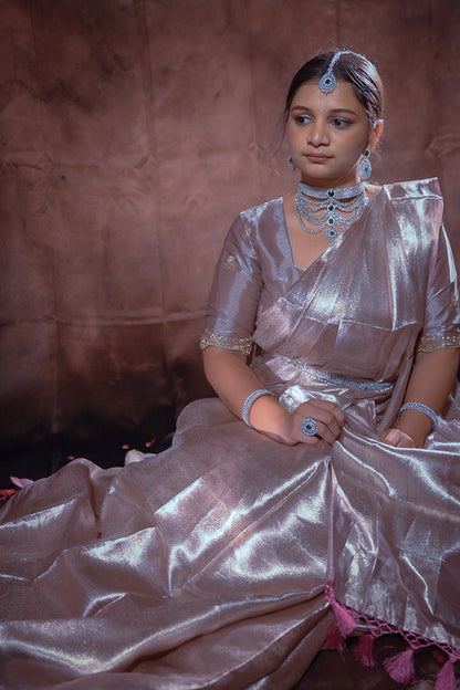 Gulabahār — Densely Woven Zari Mulberry Silk Saree