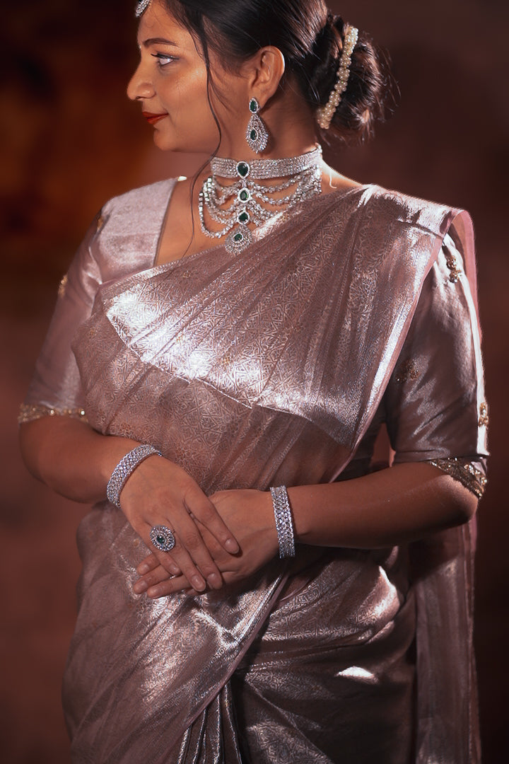 Gulabahār — Densely Woven Zari Mulberry Silk Saree