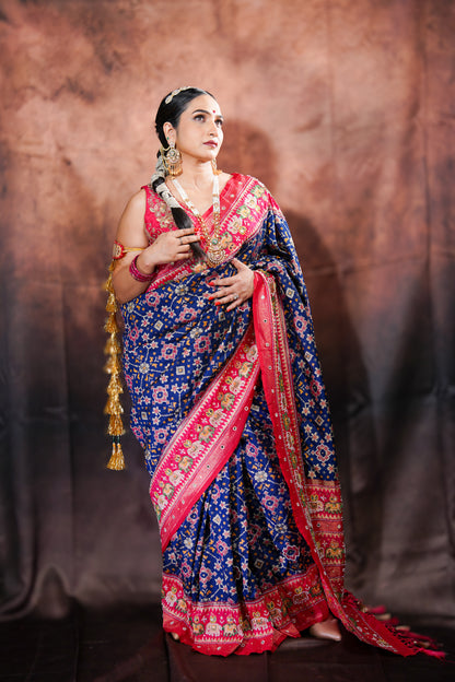Gajarāni — Patola Silk Saree with Embellished Work
