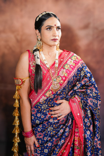 Gajarāni — Patola Silk Saree with Embellished Work