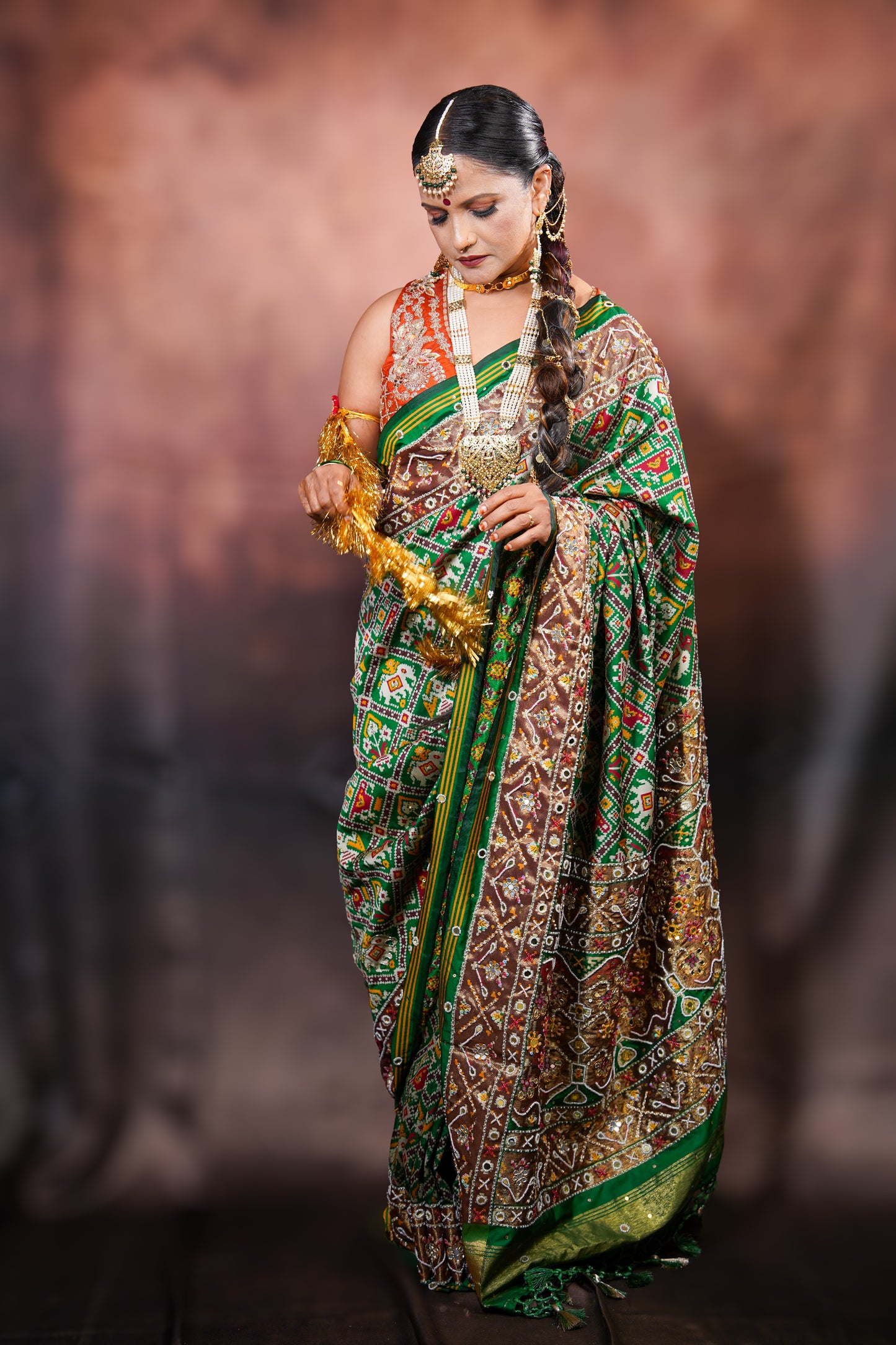 Patrangi — Patola Silk Saree with Embellished Work