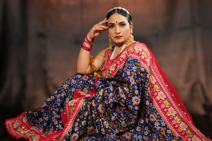 Gajarāni — Patola Silk Saree with Embellished Work
