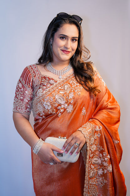 Copper Charm — Party & Reception Wear Saree