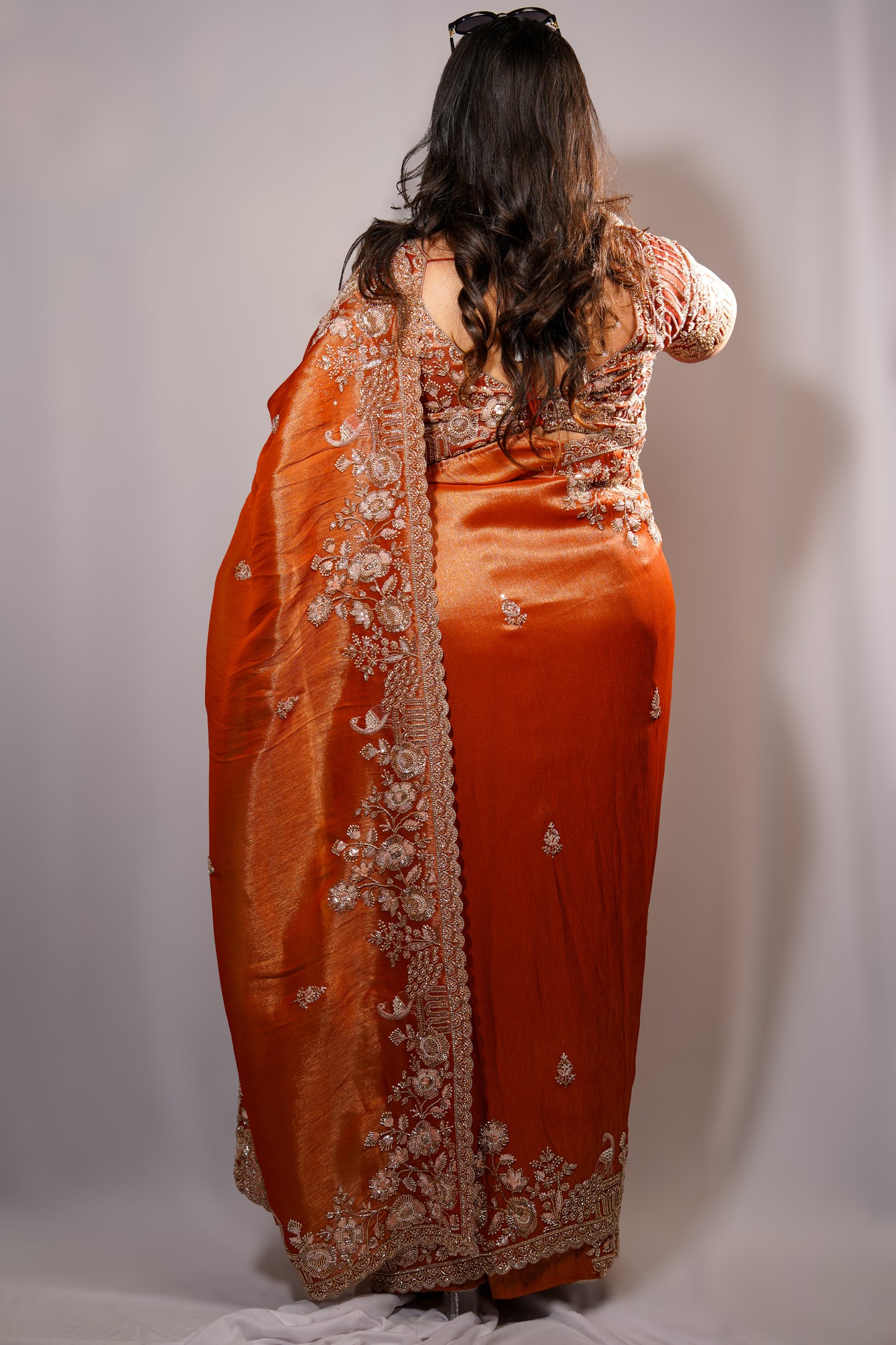 Copper Charm — Party & Reception Wear Saree