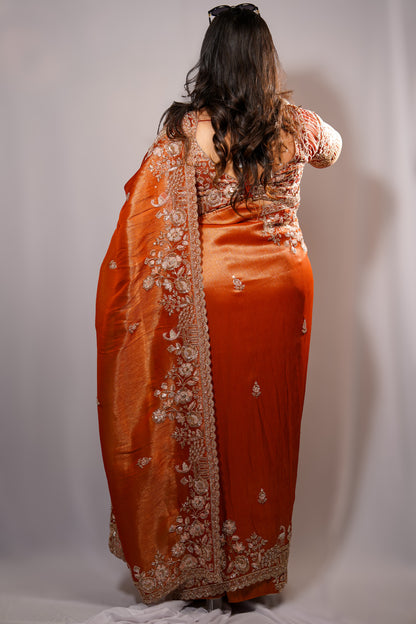 Copper Charm — Party & Reception Wear Saree