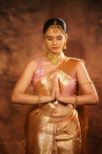 Kanapushpam — Densely Woven Zari Mulberry Silk Saree