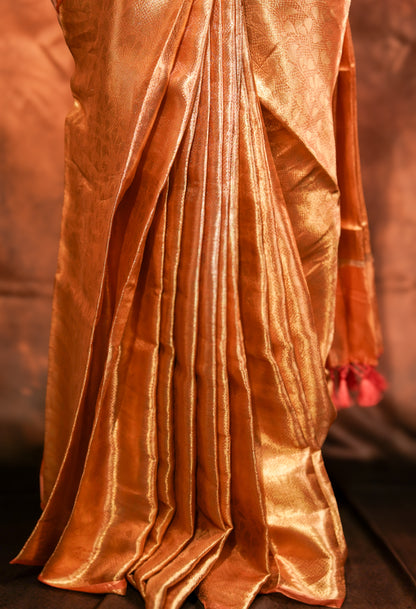 Kanapushpam — Densely Woven Zari Mulberry Silk Saree