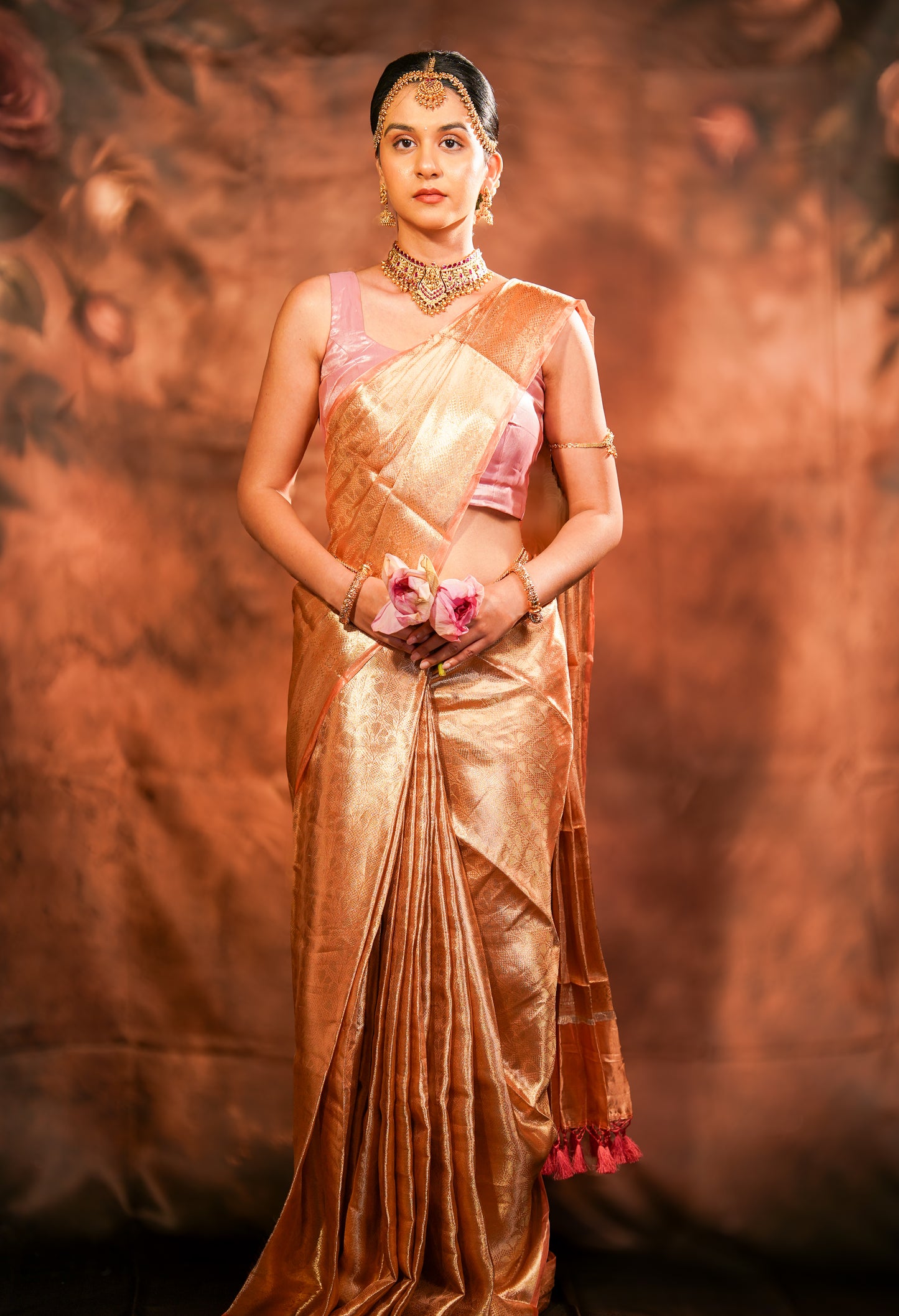 Kanapushpam — Densely Woven Zari Mulberry Silk Saree
