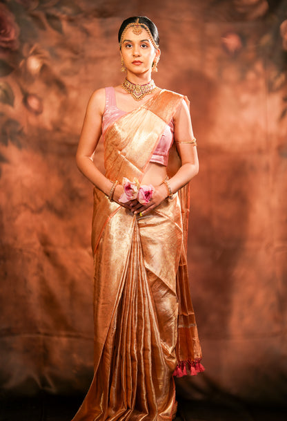 Kanapushpam — Densely Woven Zari Mulberry Silk Saree