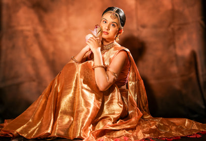 Kanapushpam — Densely Woven Zari Mulberry Silk Saree