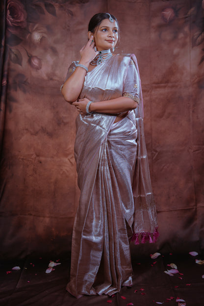 Gulabahār — Densely Woven Zari Mulberry Silk Saree