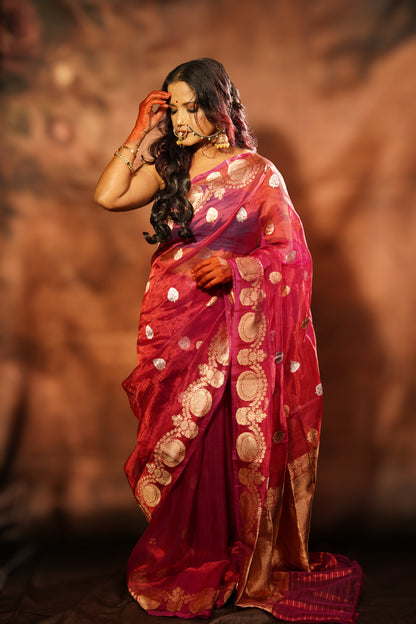 Rakthavarna — Red Chanderi Silk Saree