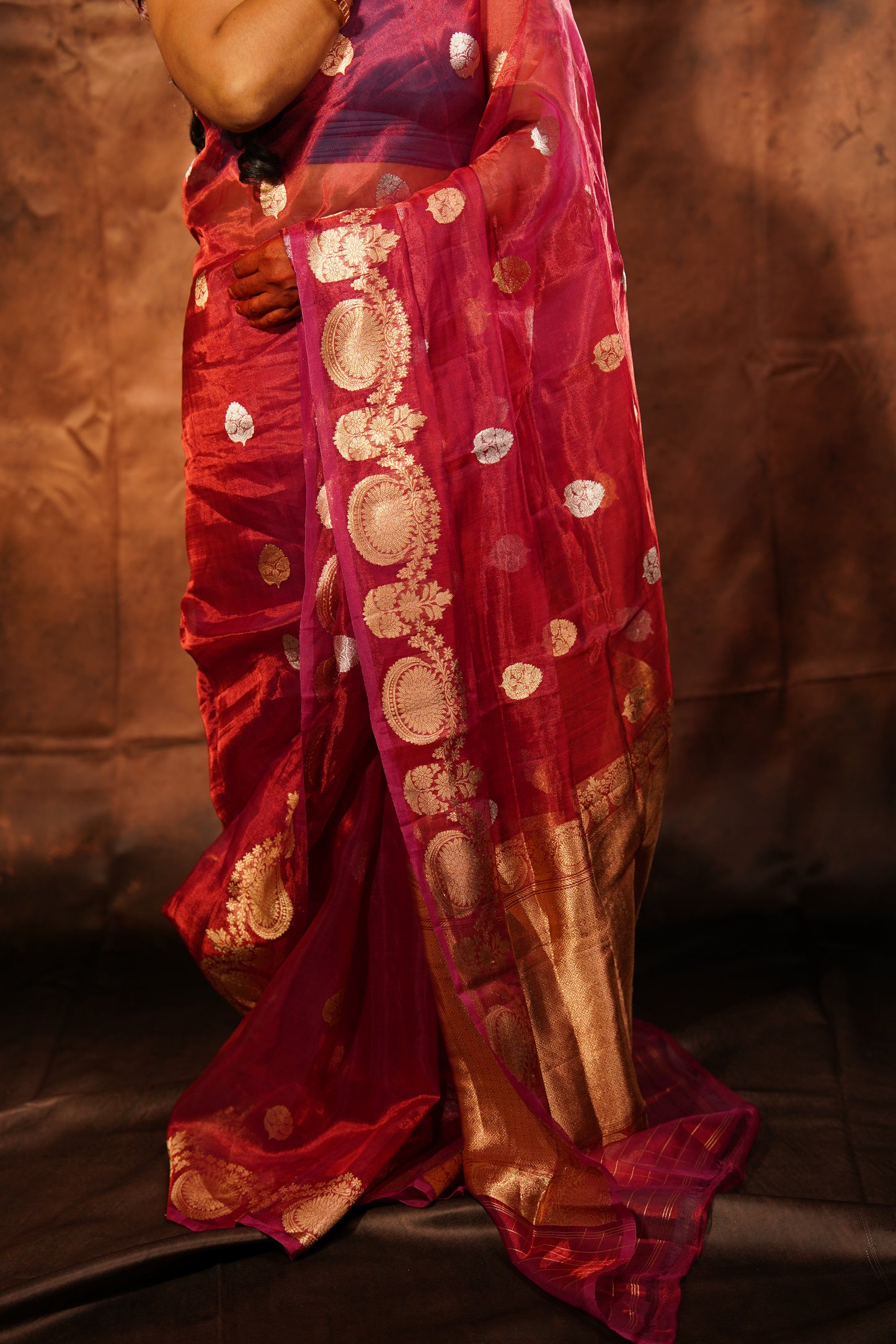 Rakthavarna — Red Chanderi Silk Saree
