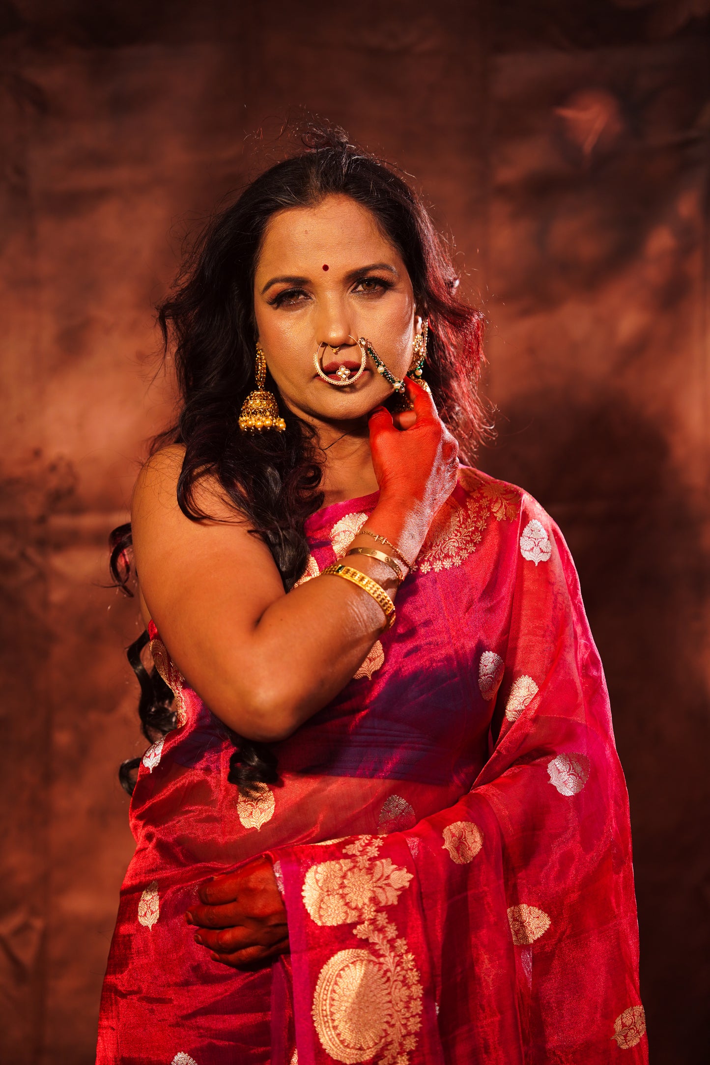 Rakthavarna — Red Chanderi Silk Saree