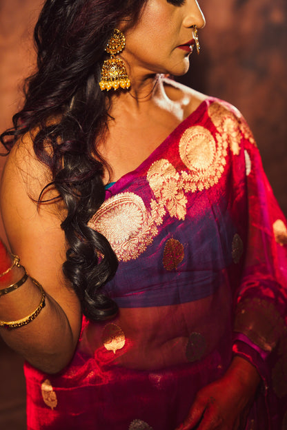 Rakthavarna — Red Chanderi Silk Saree