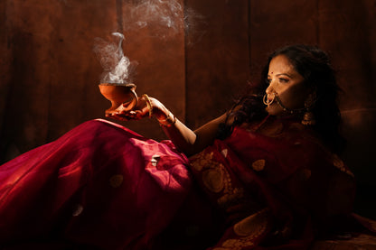 Rakthavarna — Red Chanderi Silk Saree