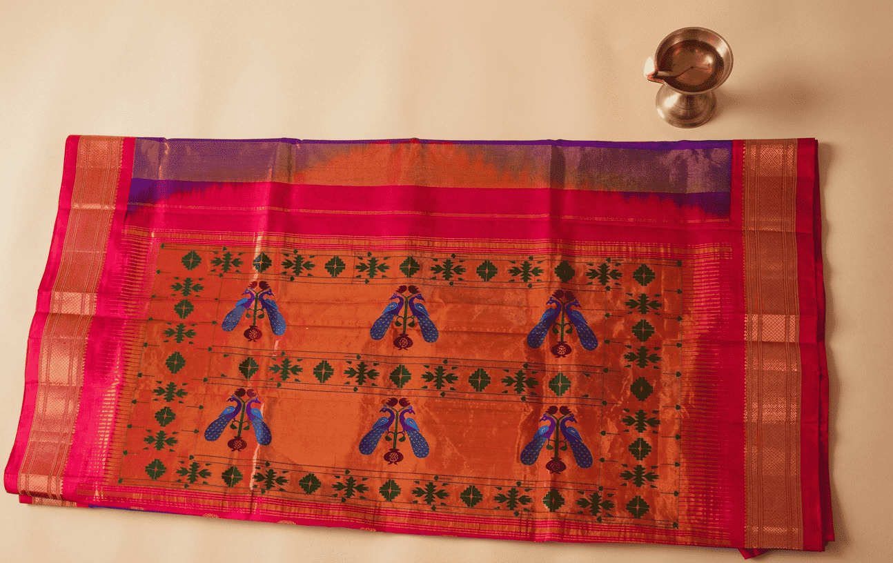Kesari Mayur — Royal Kalanjali Paithani