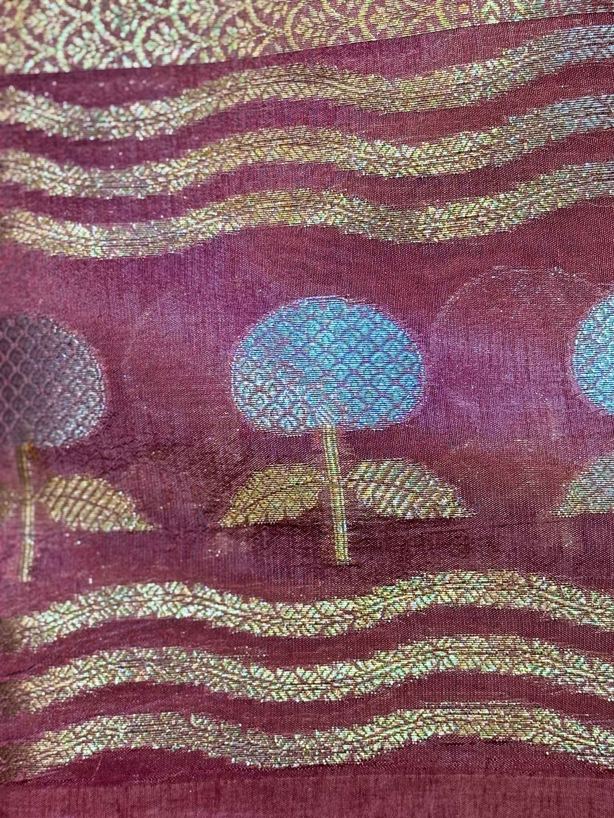 Kamakshi — Raw Mango Silk Saree in Dusty Mauve with Woven Floral Motifs