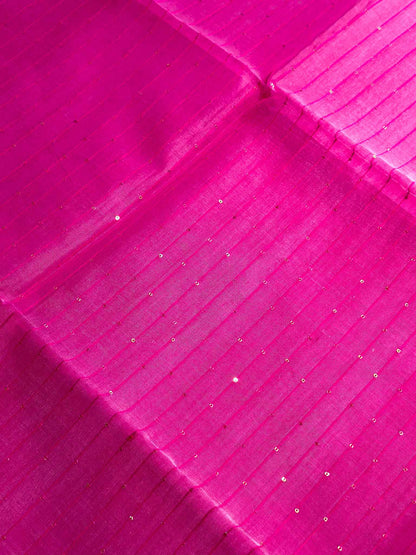 Kokilamayi — Pure Pink Jamdani Saree with Woven Peacock Motifs